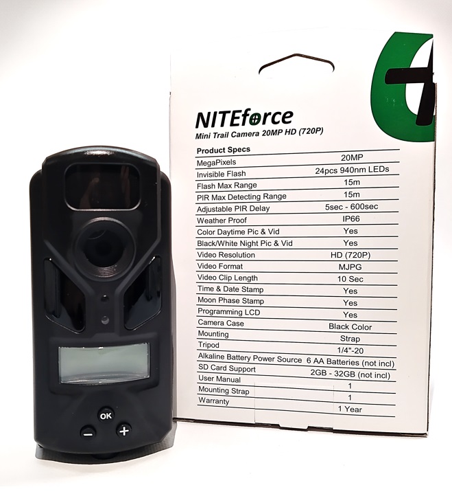 Riistakamera NITEforce Mini 20MP HD, Inframusta salama