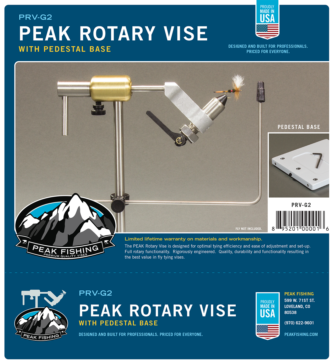 PEAK Rotary Vise with Pedestal Base