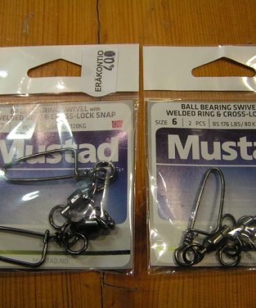 Mustad Cross-Lock -lukko ja kuulalaakeroitu leikari