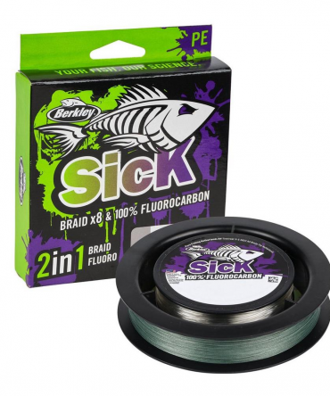 Berkley Sick 2in1 -Punottusiima + Fluorocarbon perukesiima