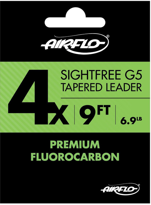 Airflo Sightfree G5 Fluorocarbon 9' -valmis perhoperukkeet