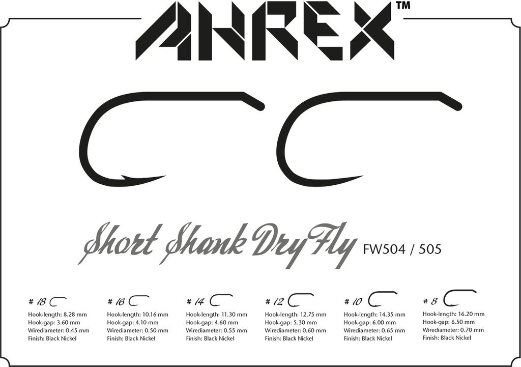 Ahrex FW504 Short Shank Dry -perhokoukut