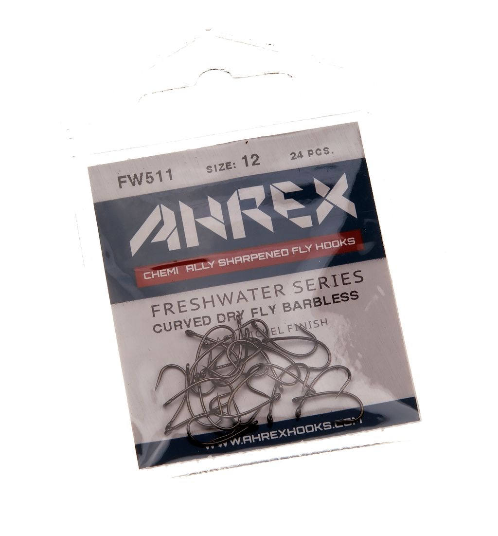 Ahrex FW511 Curved Dry Hook Barbless -perhokoukut