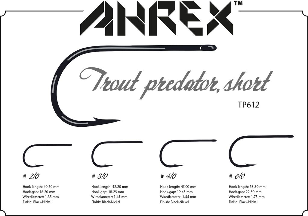 Ahrex TP612 Trout Predator Streamer short -perhokoukut
