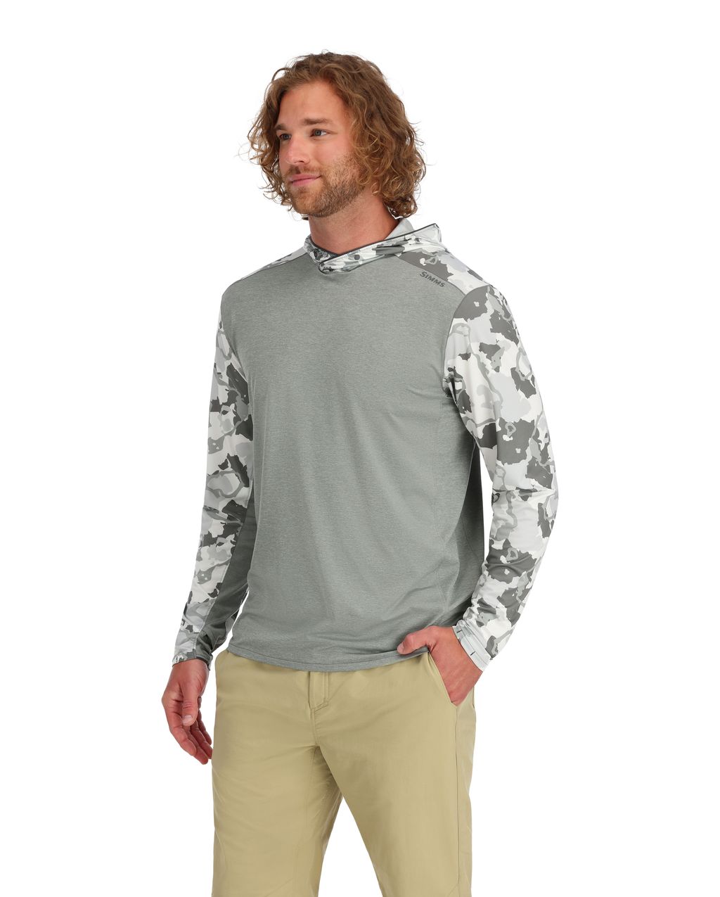 Simms M's Bugstopper® SolarFlex® Hoody, Cinder/Regiment Camo Cinder