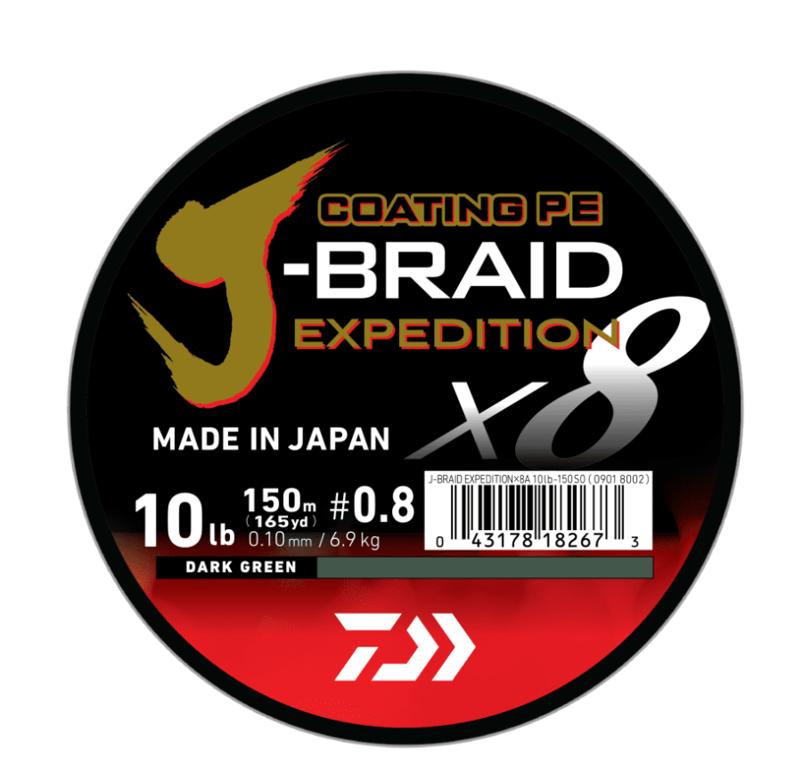 Daiwa J-Braid Expedition X8 Dark Green 150m -kuitusiima