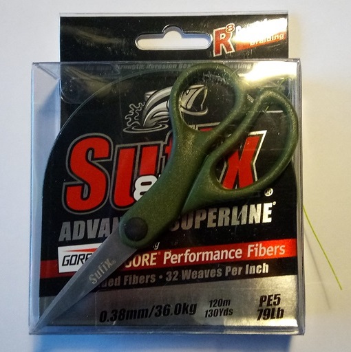 Sufix 832 Advanced Superline® -kuitusiima + sakset, 0.38mm/120m, FL. Vihreä