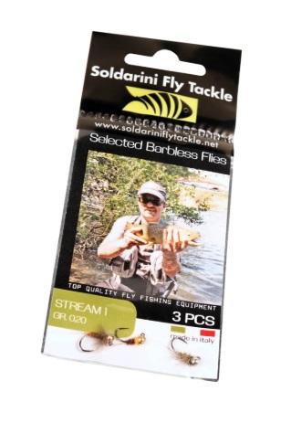 Soldarini Stream water 3 pack tungsten nymph -perholajitelma
