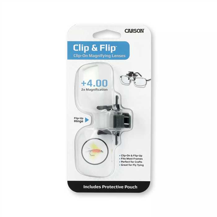 CARSON Clip&Flip -suurennuslasit silmälaseihin