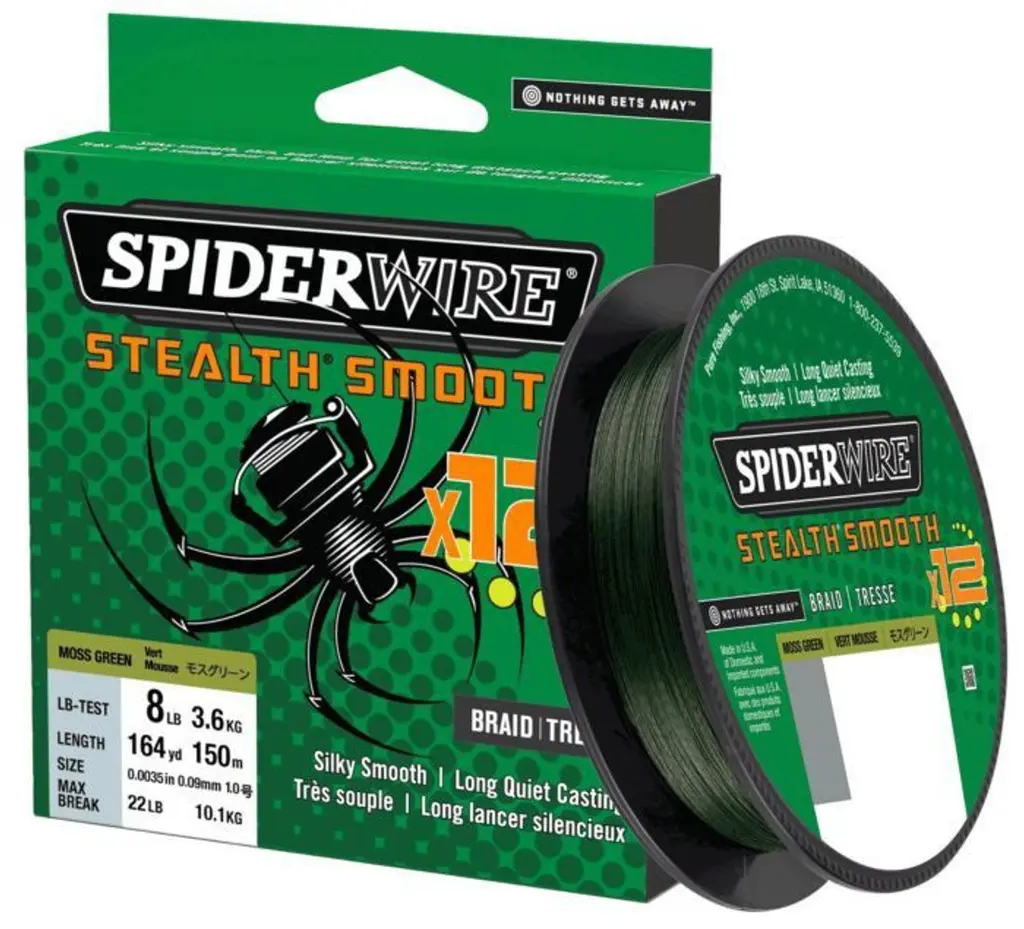 Spiderwire Stealth Smooth 12 -punottusiima 150m, Moss Green